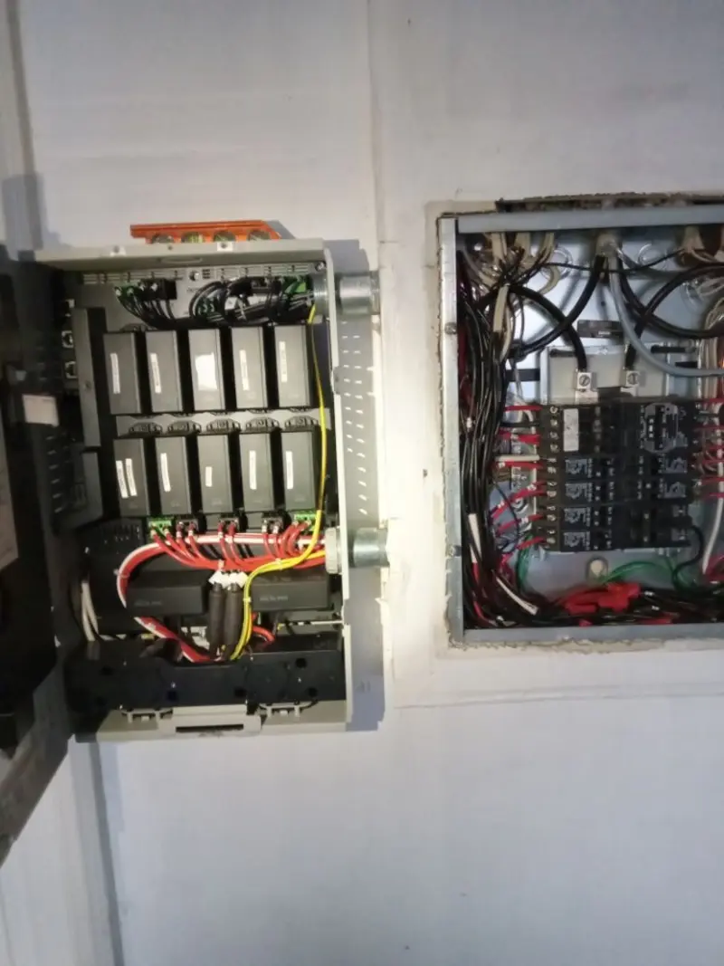 Electrical panel upgrade completed for Security Camera Wiring in Hartland